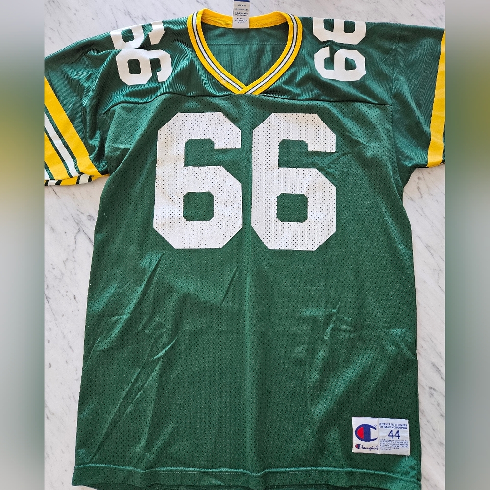 Champion Vtg NFL Green Bay Packers #66‎ Ray Nitschke Football Jersey Sz 44